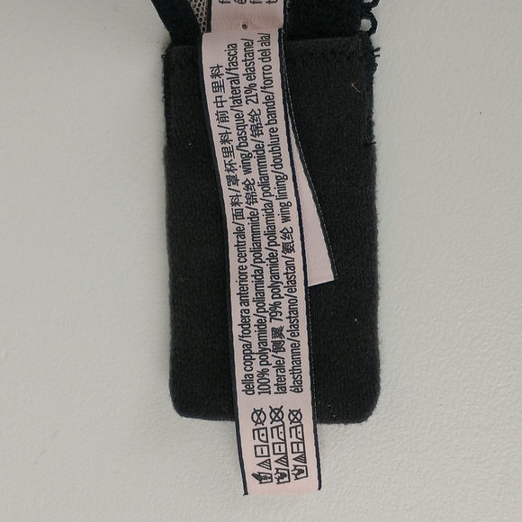 Victoria's Secret Black Lace Push Up Without Padding Underwire Bra 34DD - Picture 12 of 12